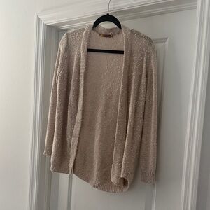 Belldini Beige Open-Front Cardigan